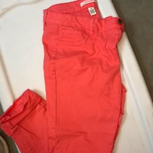 CHARLOTTE RUSSE coral pants — women size 12 👖🧡